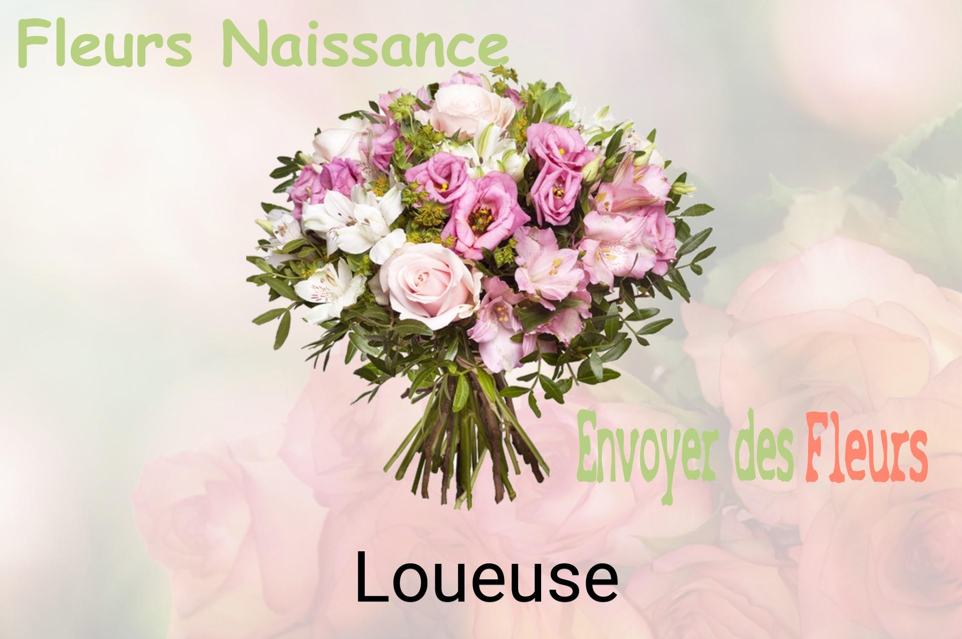 Bouquet de fleurs de naissance livré à Loueuse